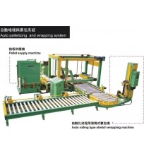 Auto palletizing and wrapping system