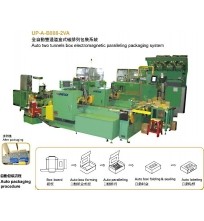 Auto two tunnels box electromagnetic paralleling packaging system