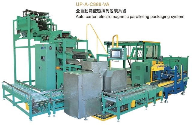 Auto carton electromagnetic paralleling packaging system