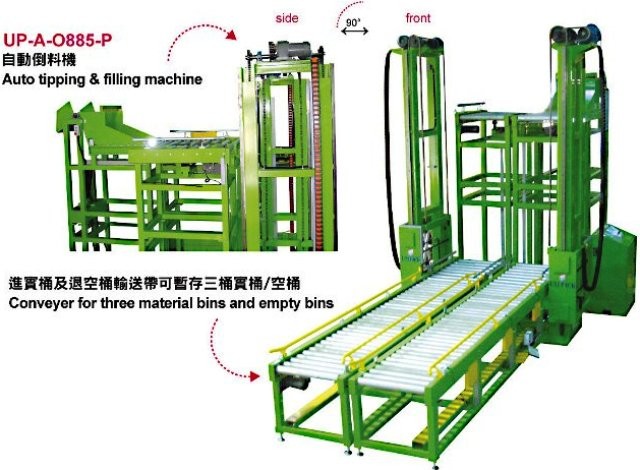 Auto tipping & filling machine