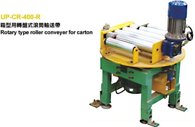 Rotary type roller conveyer for carton