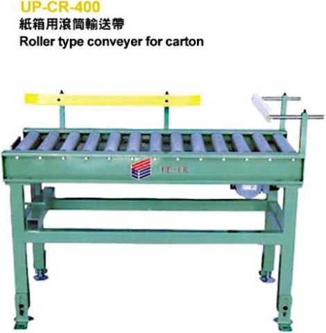 Roller type conveyer for carton