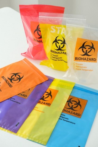 Zip-Resealable Biohazard Bags